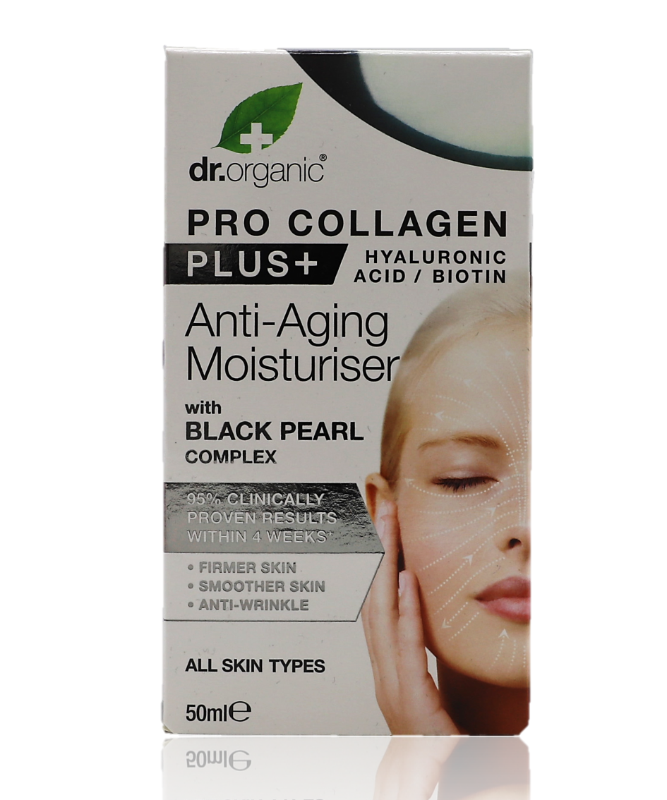 Dr Organic Anti Aging Moisturiser with Black Pearl 50ml - Healthy Essentials Australia - health food store - health food stores - health food store near me - organic food store - health food store near me