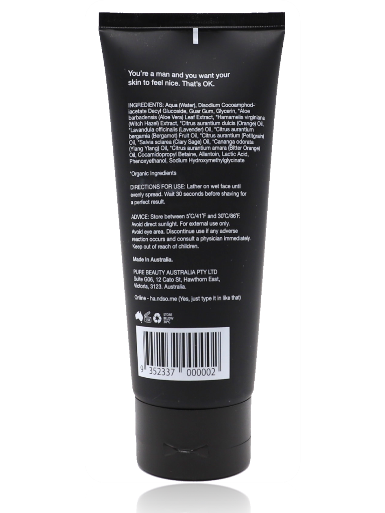 Handsome Shave Gel 175ml - Healthy Essentials Australia - health food store - health food stores - health food store near me - organic food store - health food store near me