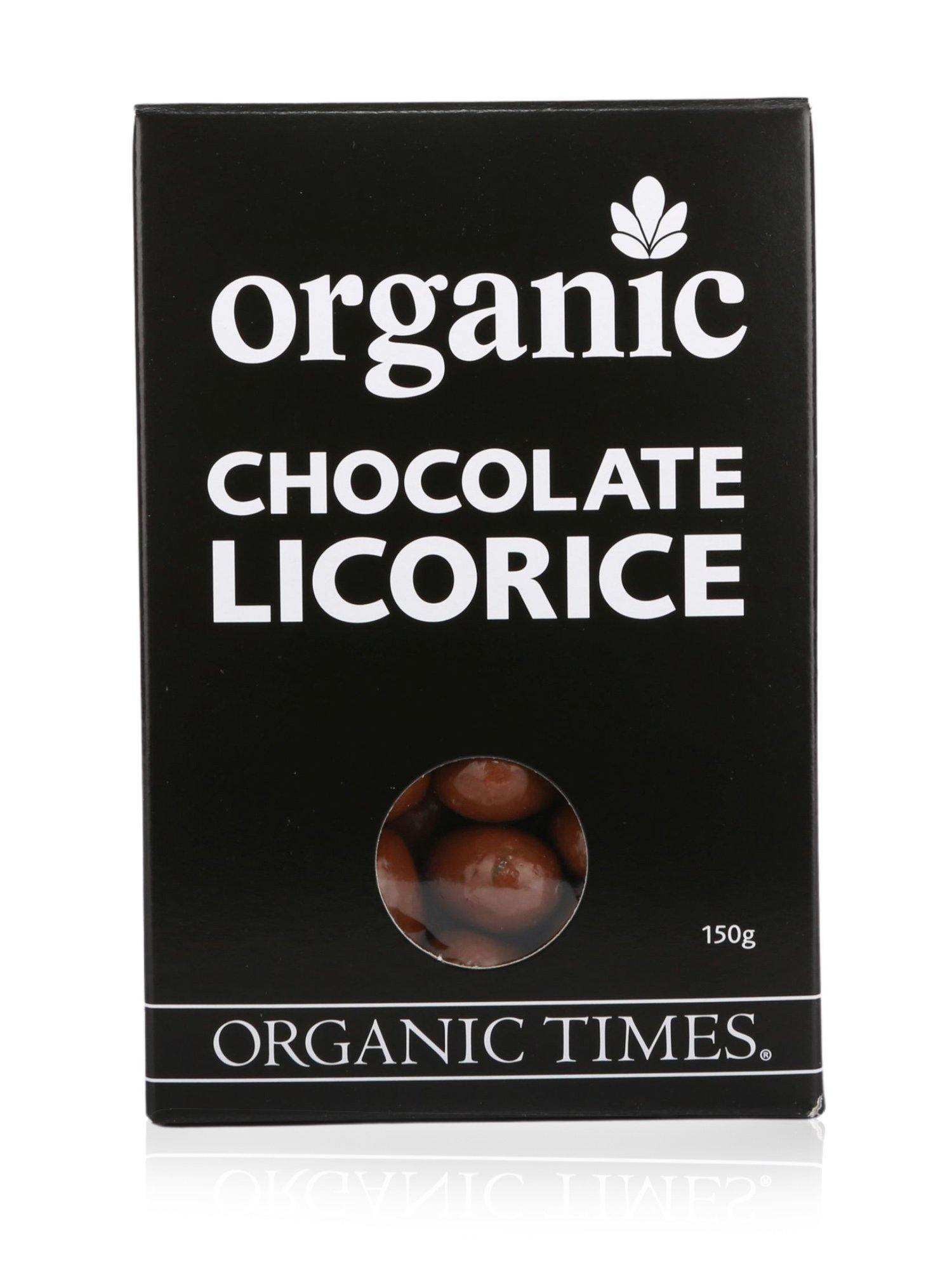 Organic Times Milk Chocolate Licorice 150g - Healthy Essentials Australia - health food store - health food stores - health food store near me - organic food store - health food store near me