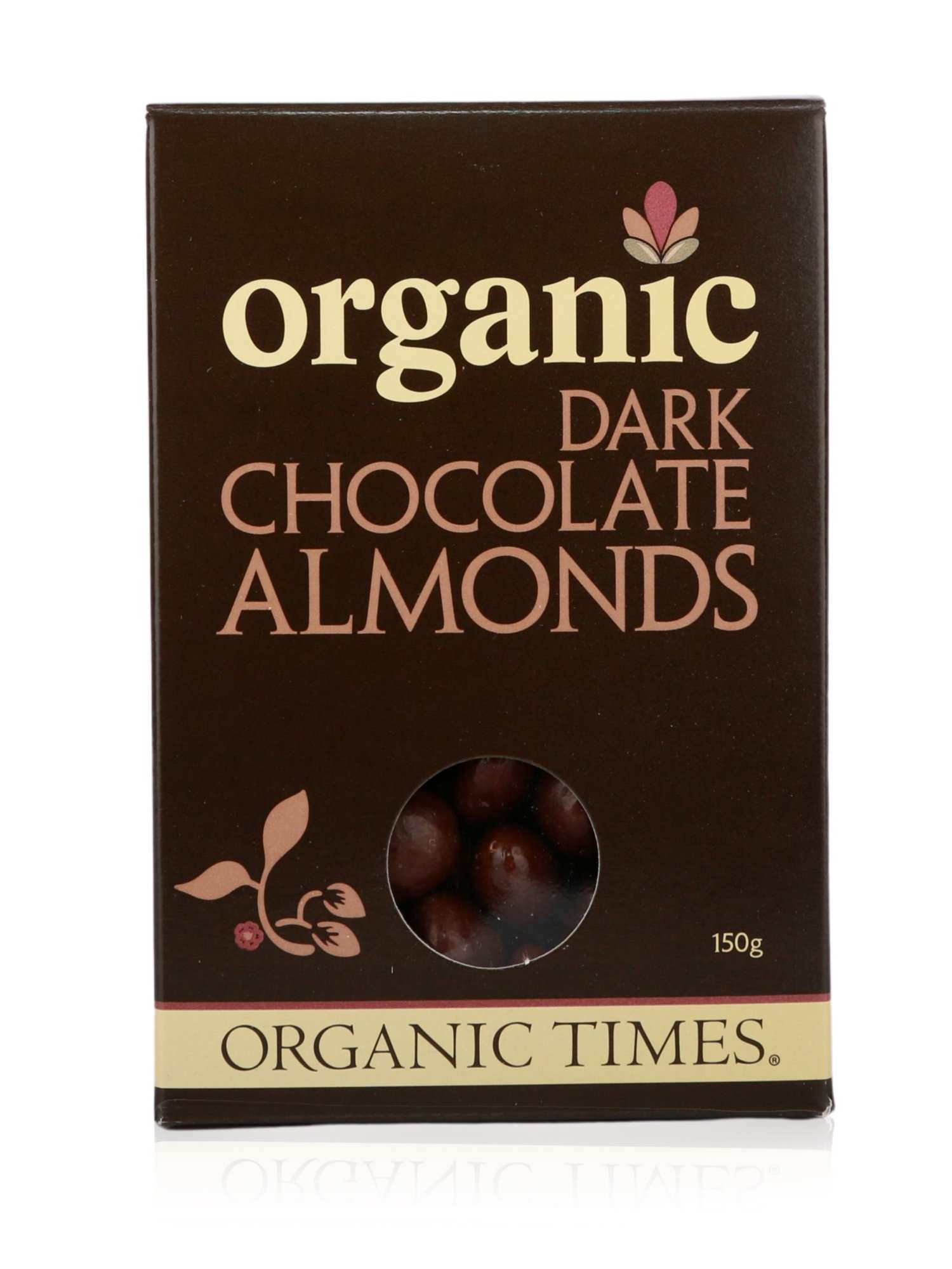 Organic Times Dark Chocolate Almonds 150g - Healthy Essentials Australia - health food store - health food stores - health food store near me - organic food store - health food store near me