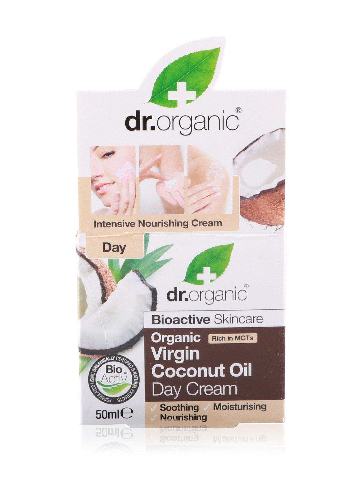 Dr Organic Day Cream Coconut Oil 50ml - Healthy Essentials Australia - health food store - health food stores - health food store near me - organic food store - health food store near me
