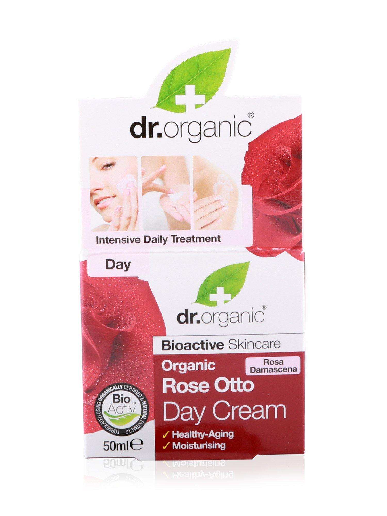 Dr Organic Day Cream Rose Otto 50ml - Healthy Essentials Australia - health food store - health food stores - health food store near me - organic food store - health food store near me