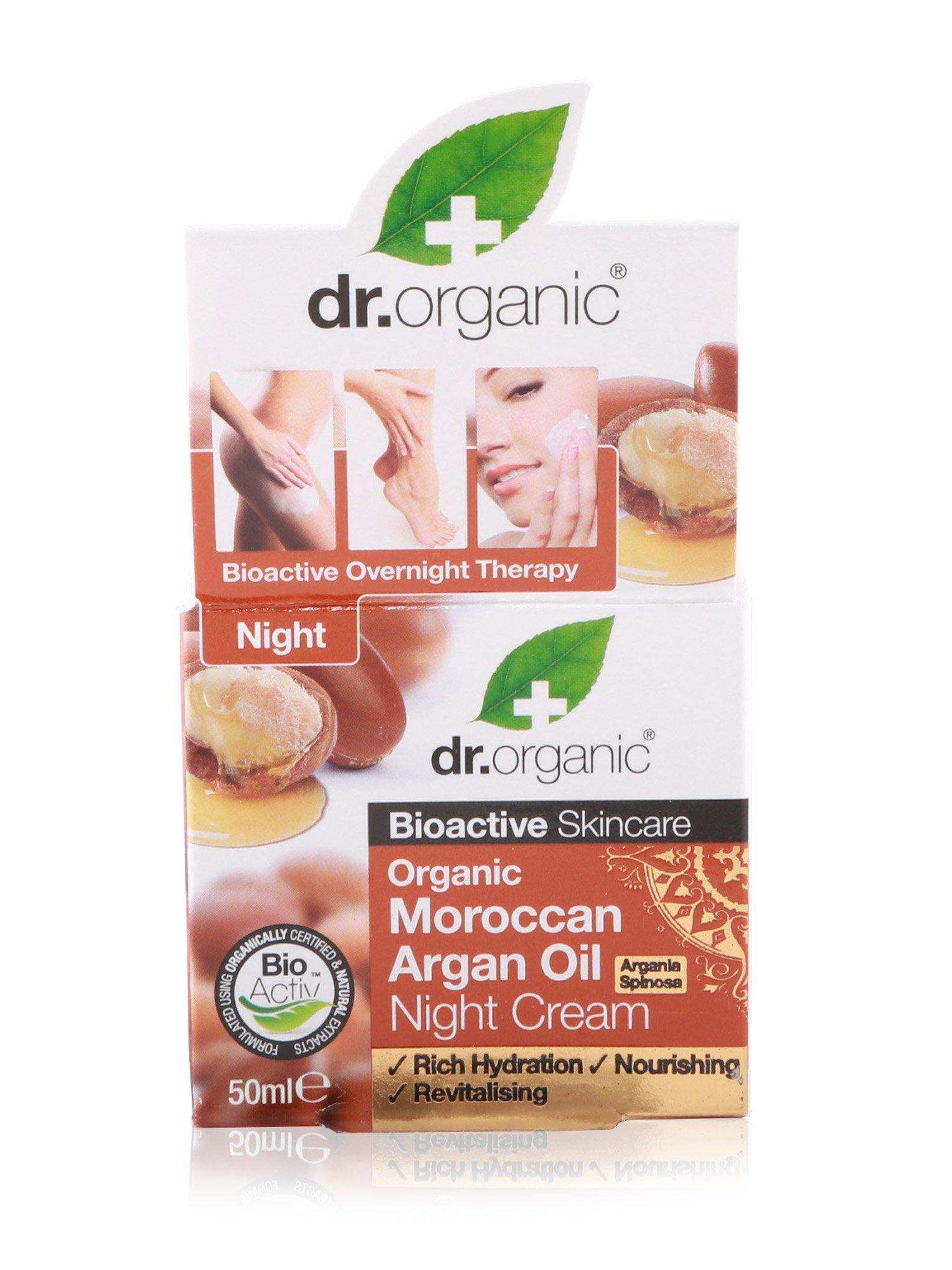 Dr Organic Night Cream Argan Oil 50ml - Healthy Essentials Australia - health food store - health food stores - health food store near me - organic food store - health food store near me
