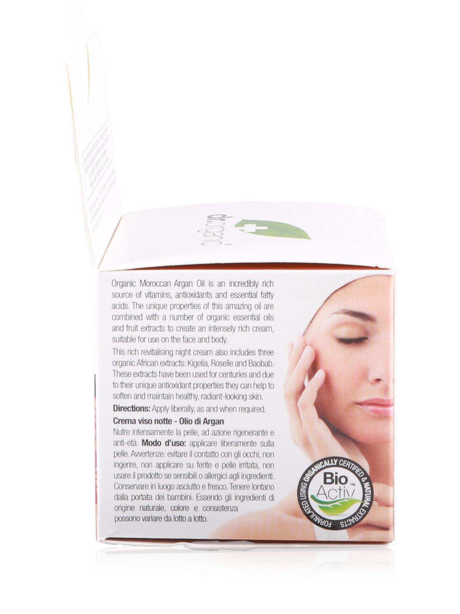 Dr Organic Night Cream Argan Oil 50ml - Healthy Essentials Australia - health food store - health food stores - health food store near me - organic food store - health food store near me