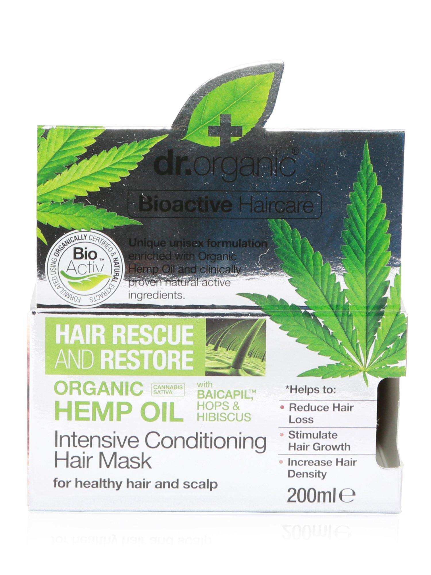 Dr Organic Hair Mask Hemp Oil 200ml - Healthy Essentials Australia - health food store - health food stores - health food store near me - organic food store - health food store near me
