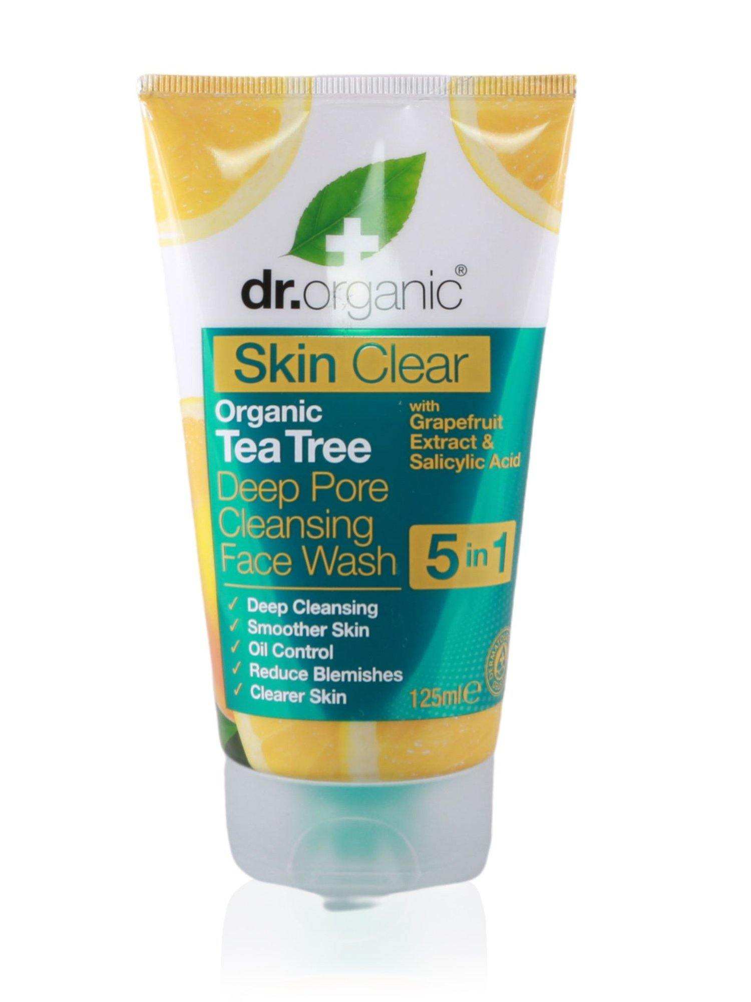 Dr Organic Skin Clear Tea Tree Face Wash 125ml - Healthy Essentials Australia - health food store - health food stores