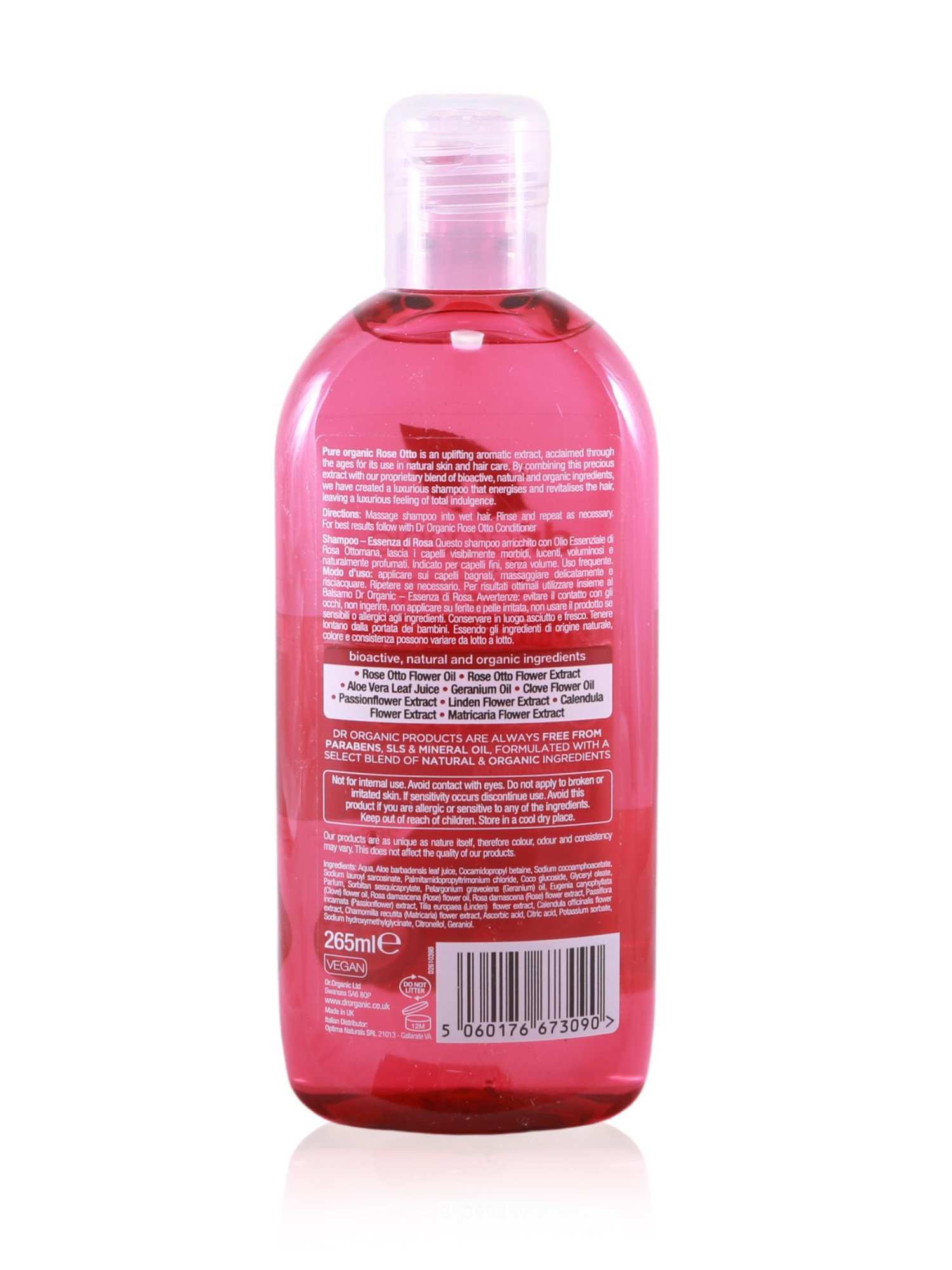 Dr Organic Shampoo Rose Otto 265ml - Healthy Essentials Australia - health food store - health food stores - health food store near me - organic food store - health food store near me