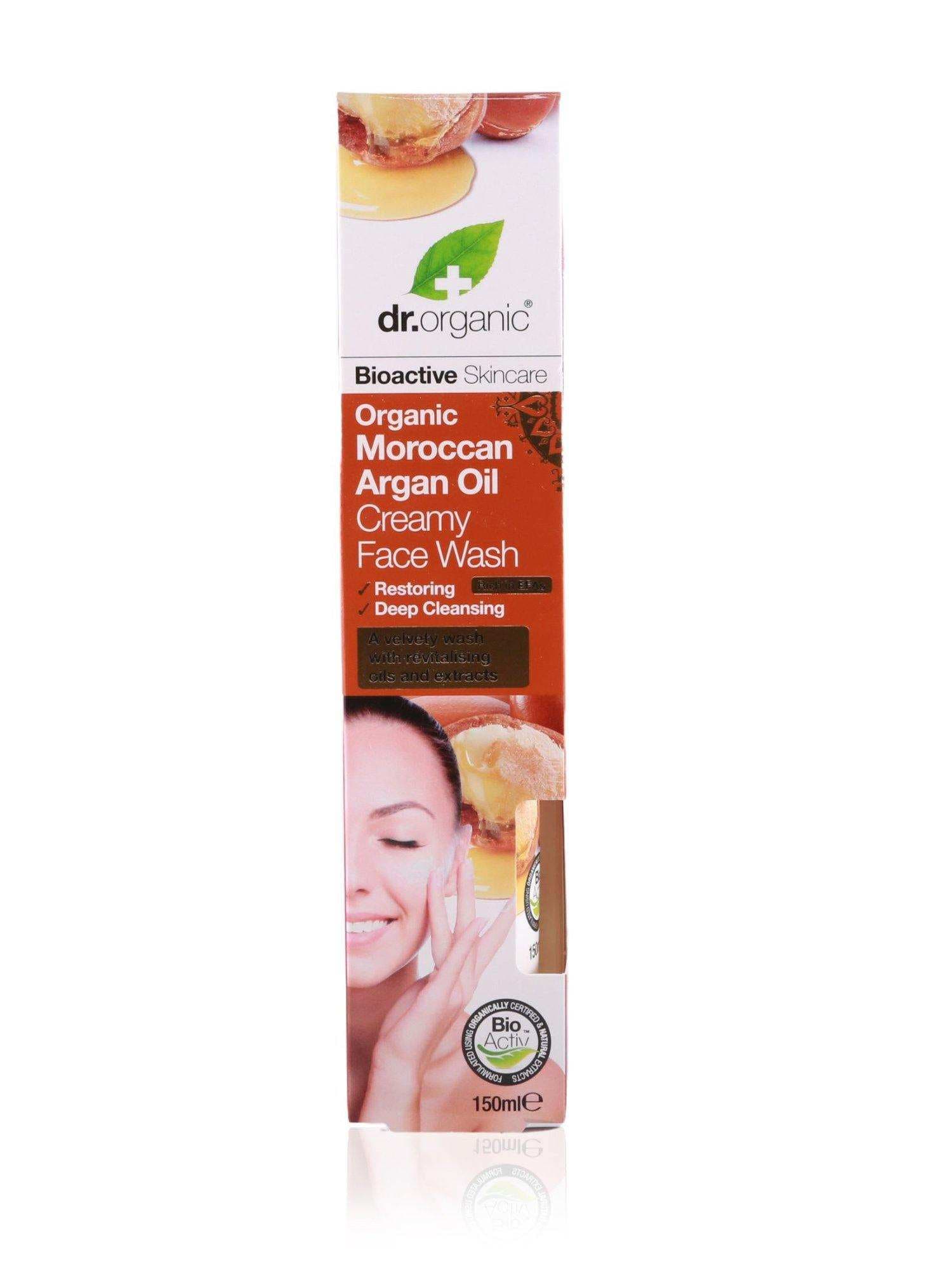 Dr Organic Creamy Face Wash Argan Oil 150ml - Healthy Essentials Australia - health food store - health food stores - health food store near me - organic food store - health food store near me