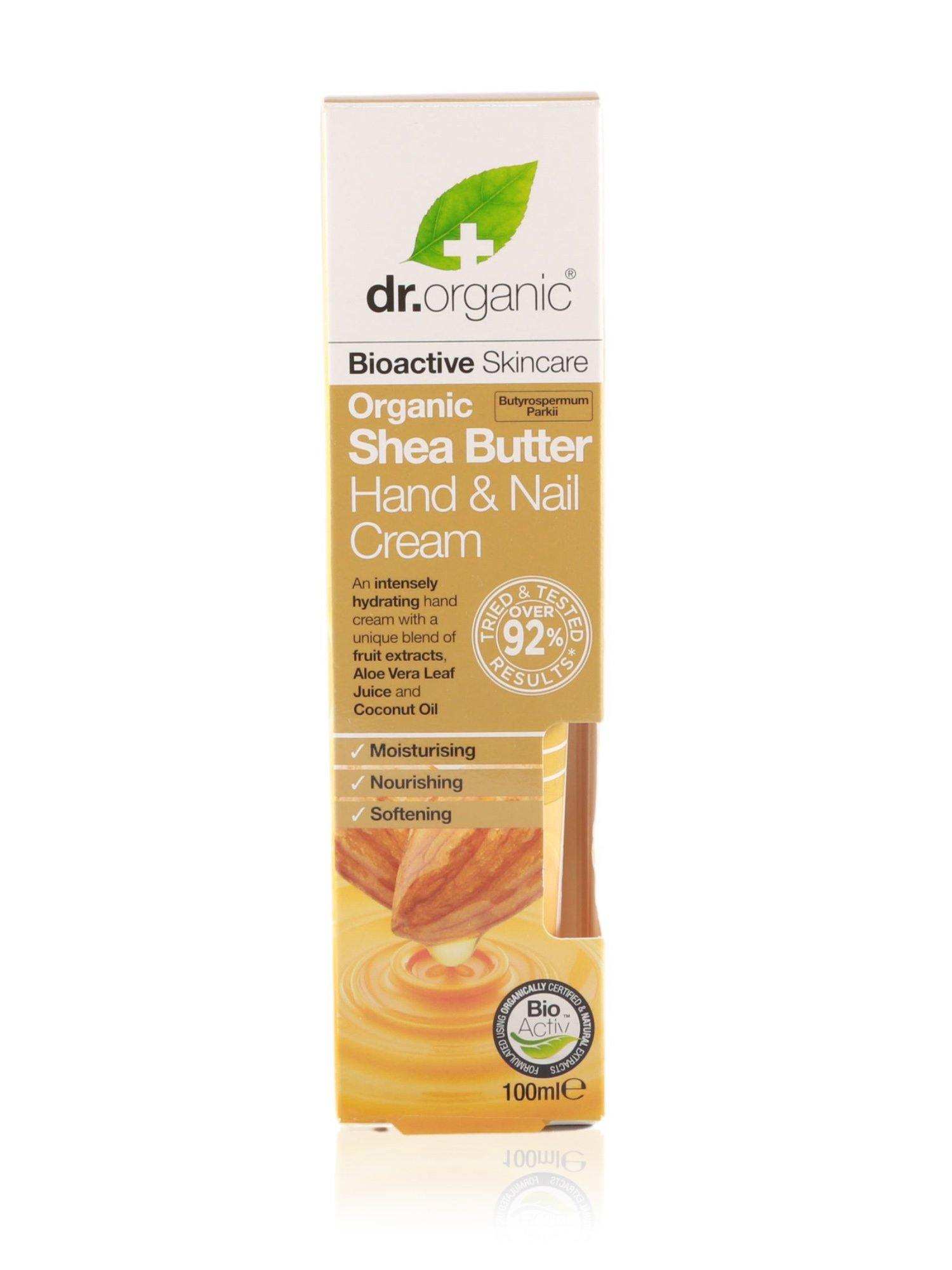 Dr Organic Hand & Nail Cream Shea Butter 100ml - Healthy Essentials Australia - health food store - health food stores - health food store near me - organic food store - health food store near me