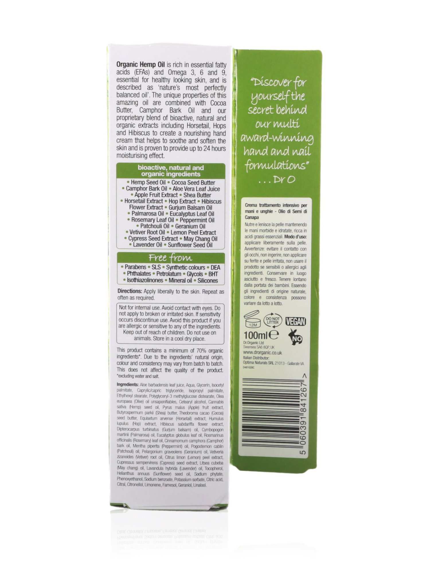 Dr Organic Hand & Nail Hemp Oil 100ml - Healthy Essentials Australia - health food store - health food stores - health food store near me - organic food store - health food store near me