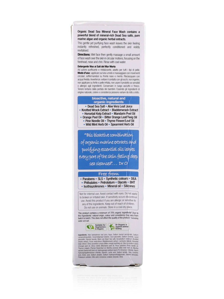 Dr Organic Face Wash Dead Sea 200ml Healthy Essentials Australia