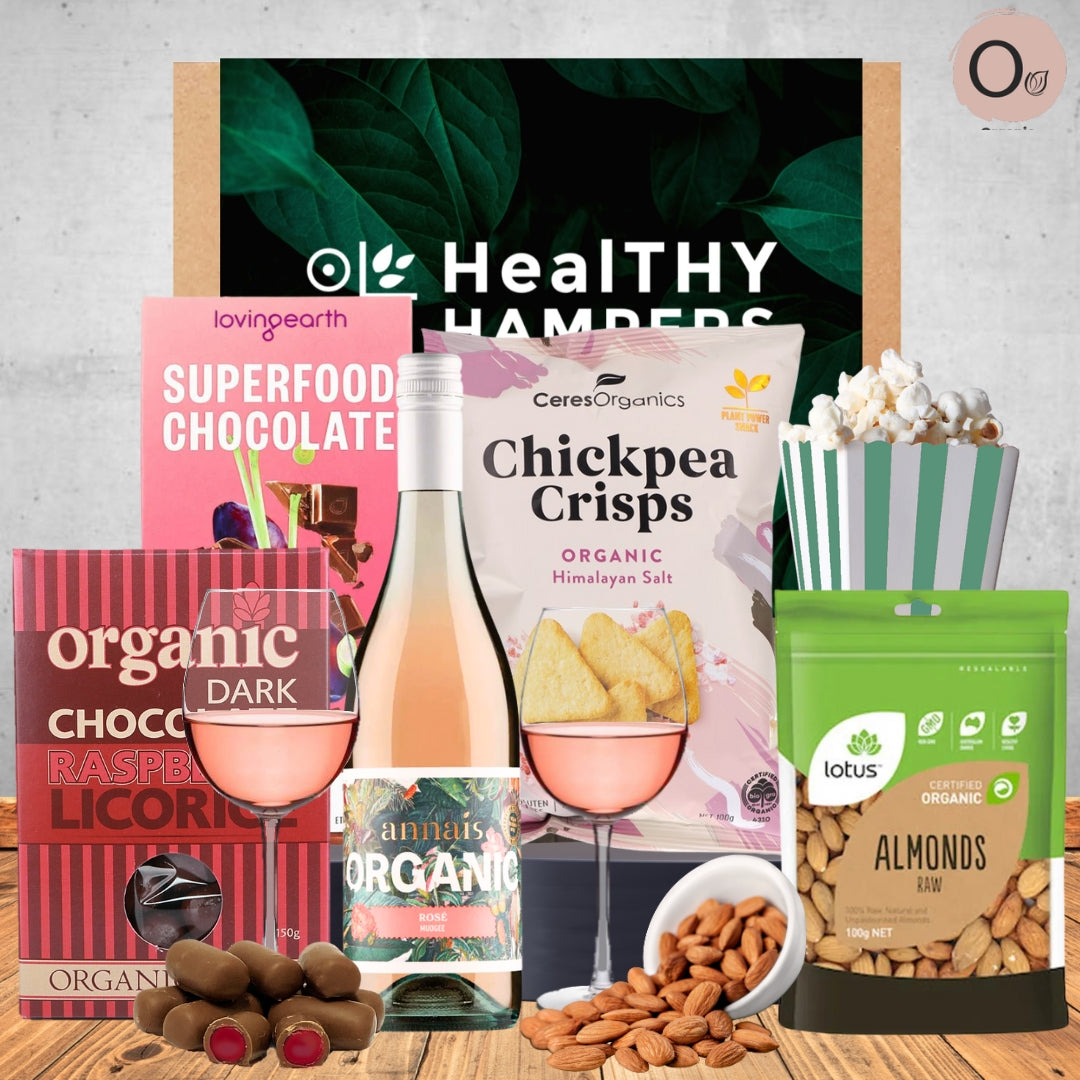 Organic Rose Wine Hamper For Her