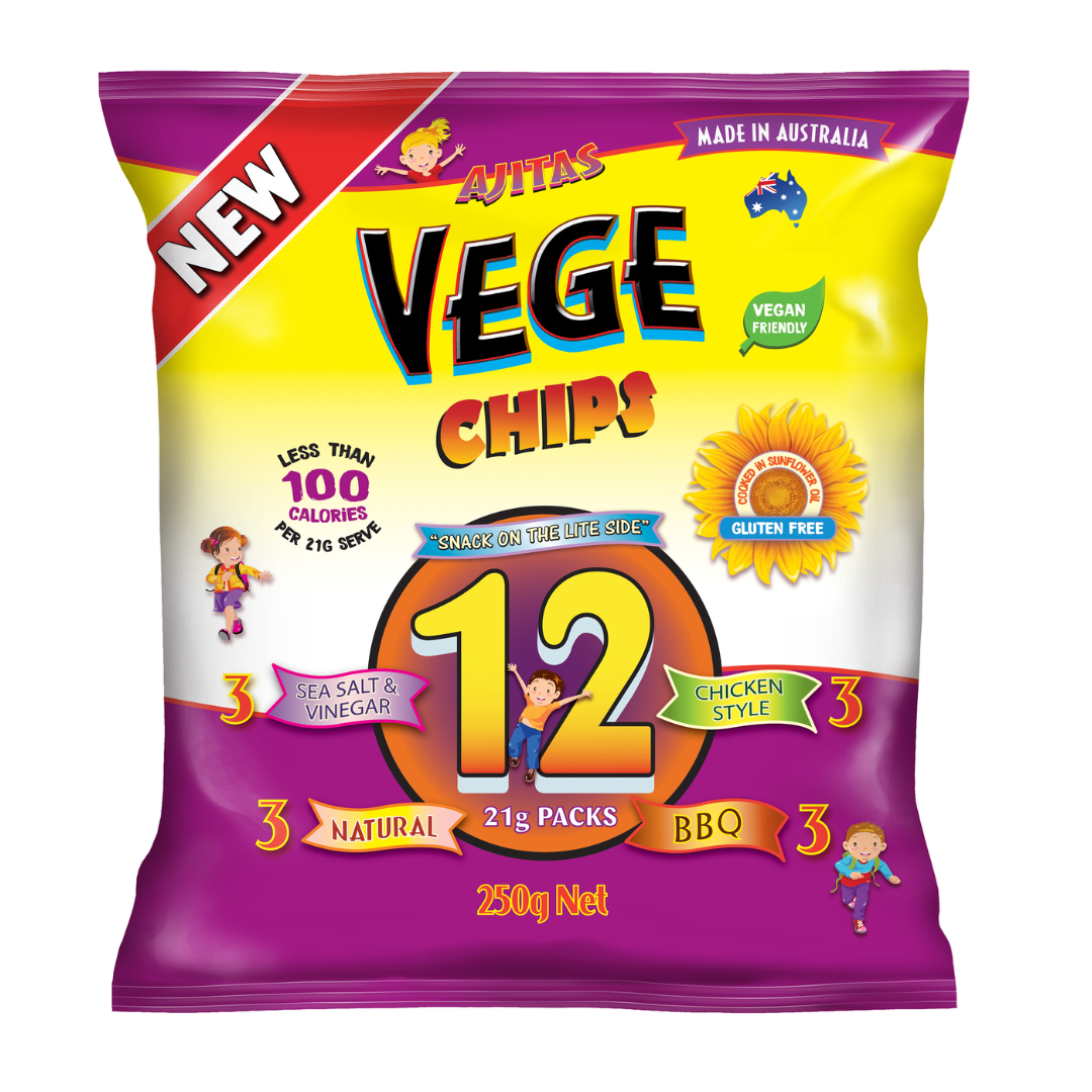 Ajitas Vege Chips Multipack 12’s 250g