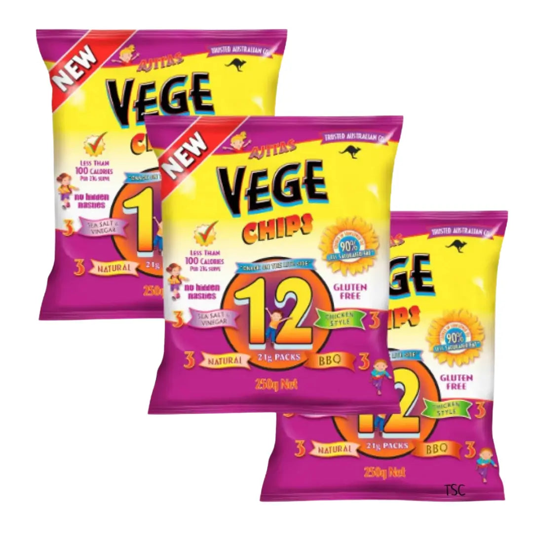 Ajitas Vege Chips Multipack 12â€™s