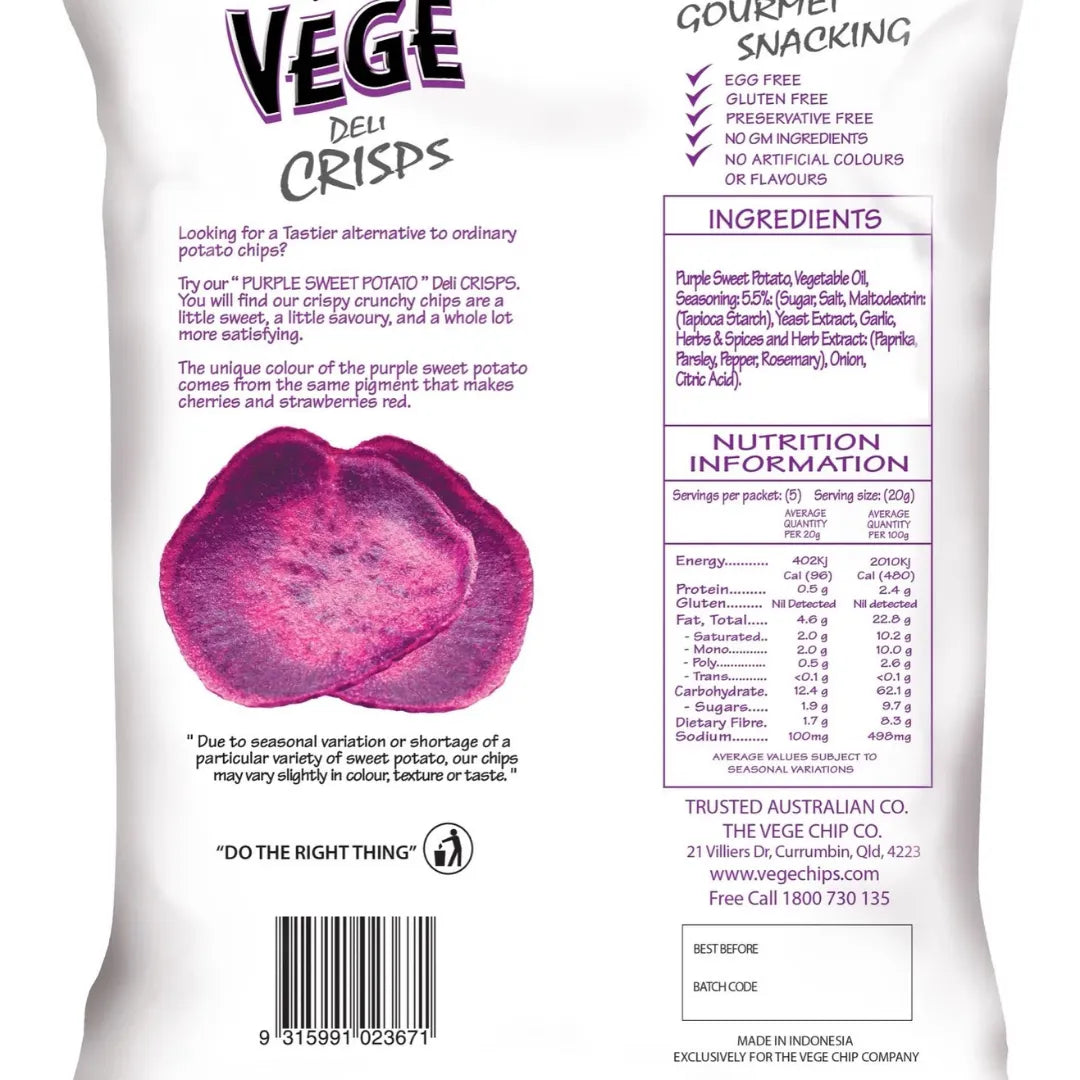 Ajitas Vege Crisps Purple Sweet Potato