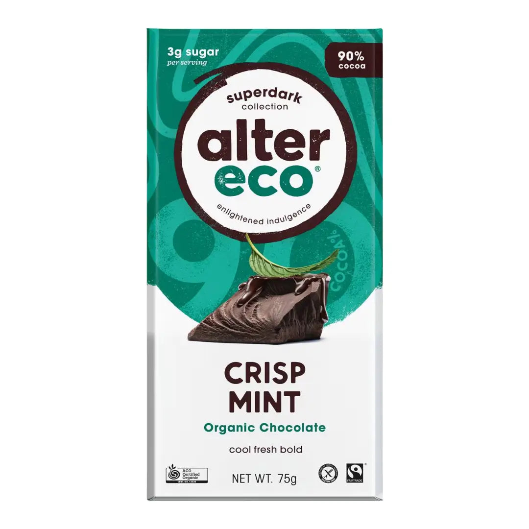 Alter Eco Organic Chocolate Superdark Crisp Mint