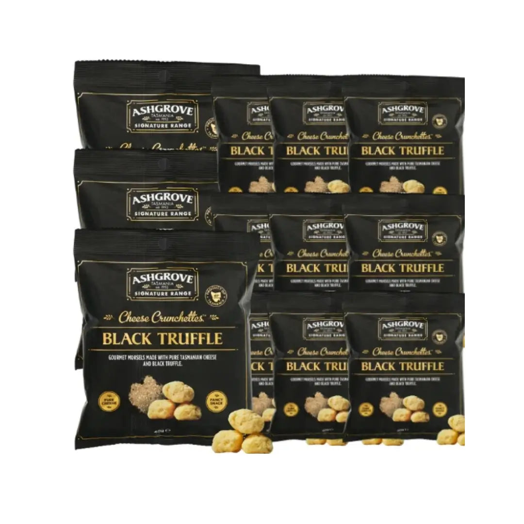 Ashgrove Cheese Black Truffle Crunchettes 40g pack