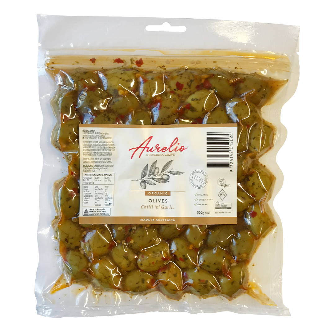 Aurelio Chilli Garlic Olives 325g