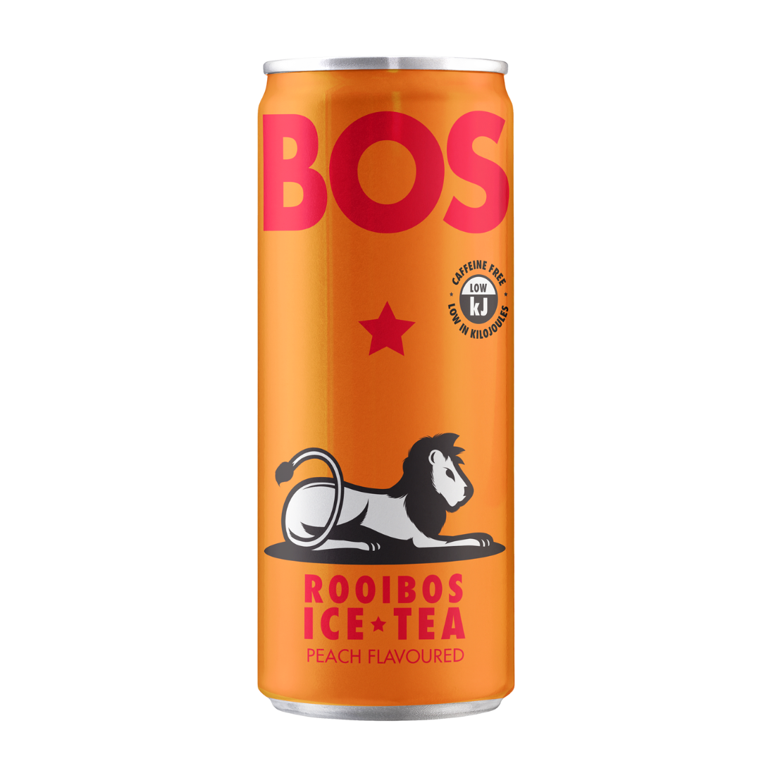 BOS Rooibos Peach Flavoured Ice Tea Can