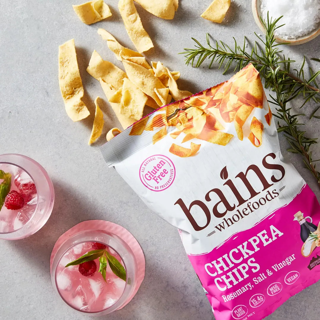 Bains Wholefoods Chickpea Chips Rosemary, Salt