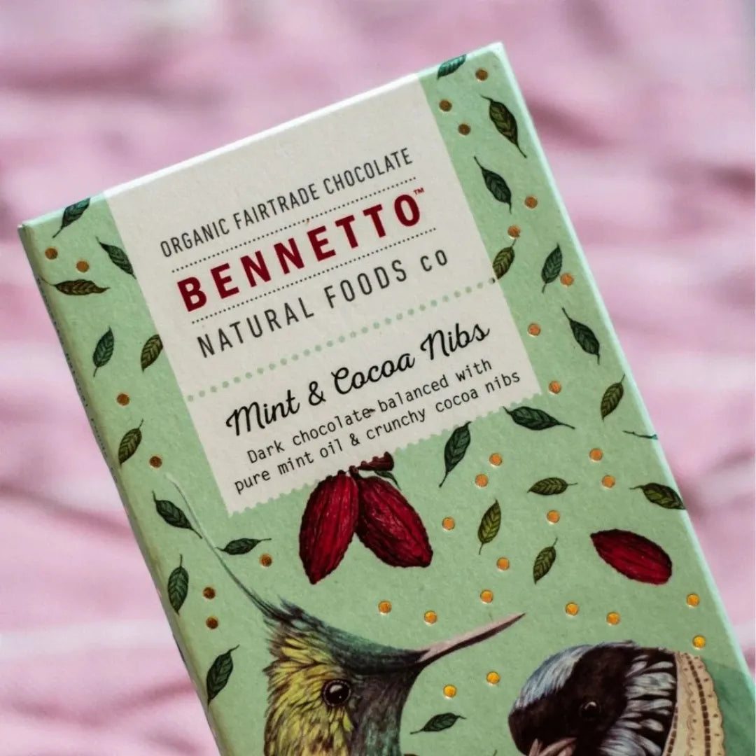 Bennetto Mint & Cocoa Nibs Chocolate