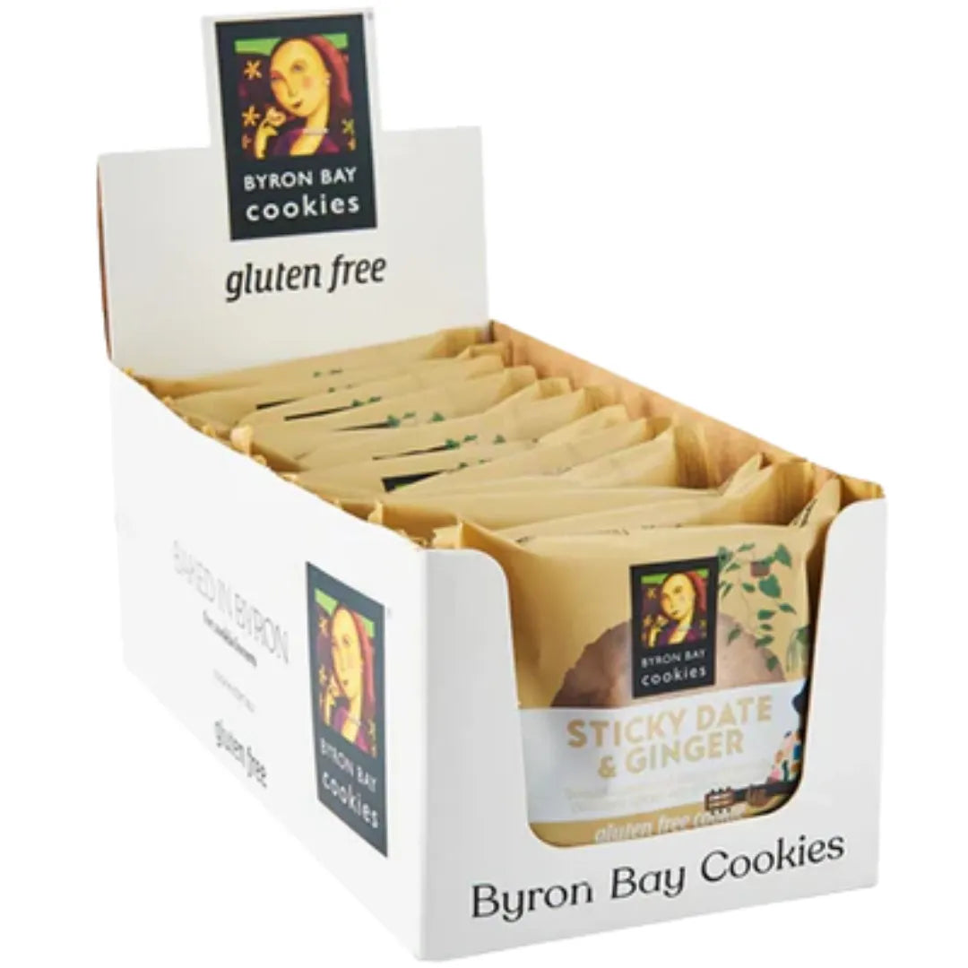 Byron Bay Cookies GF Sticky Date & Ginger Cookie 60g packs