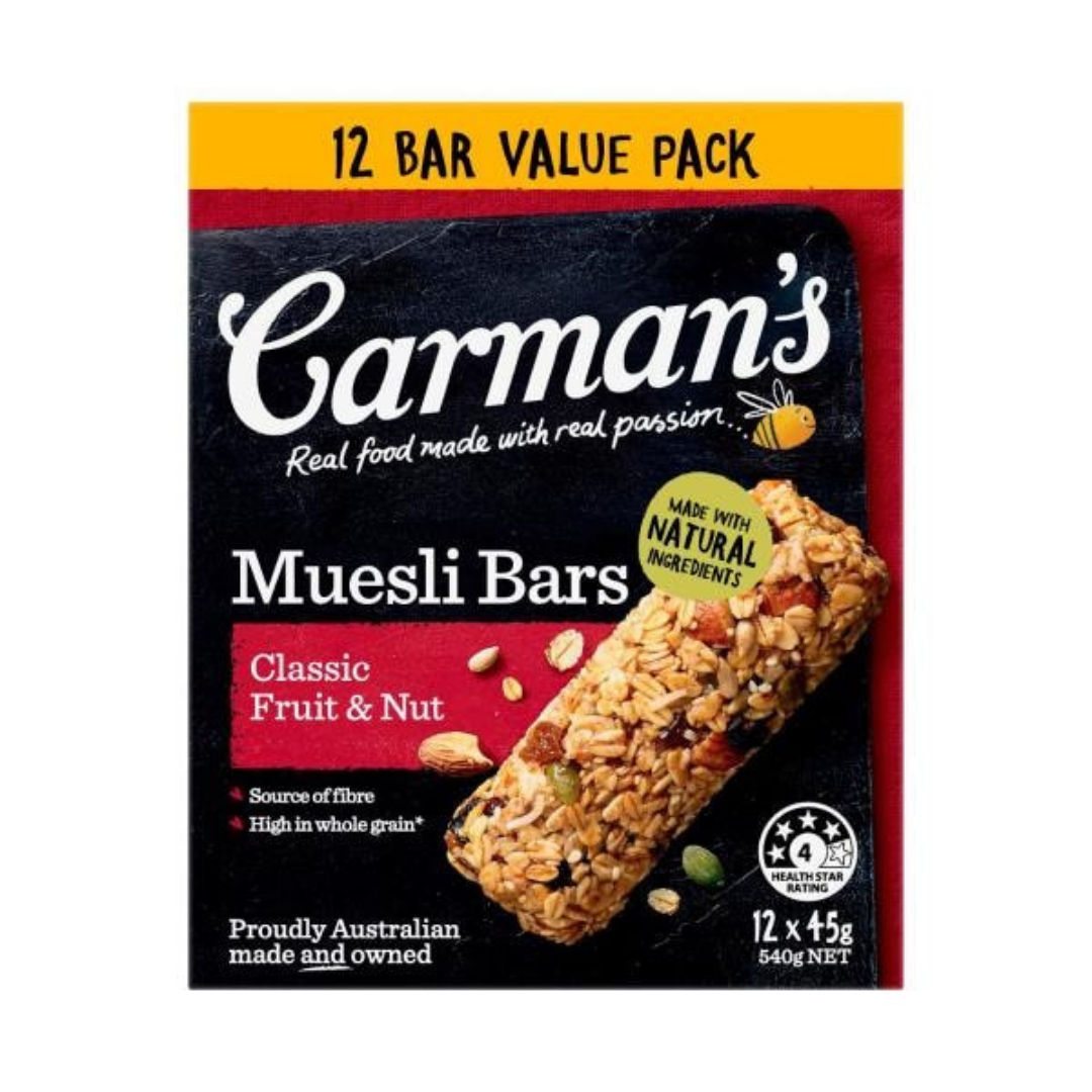 CARMAN'S CLASSIC FRUIT & NUT 6PK
