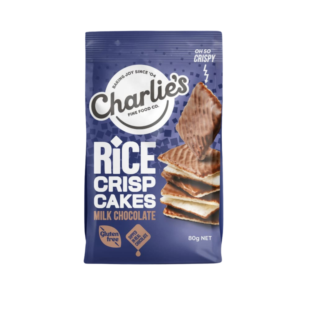 CHARLIES FINE FOODS RICE CRISP MILK CHOCOLATE 80G