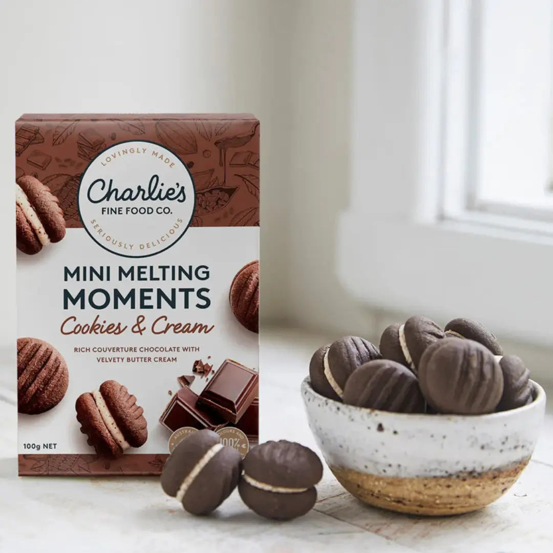 CHARLIE'S FINE FOODS COOKIES & CREAM MINI MELTING
