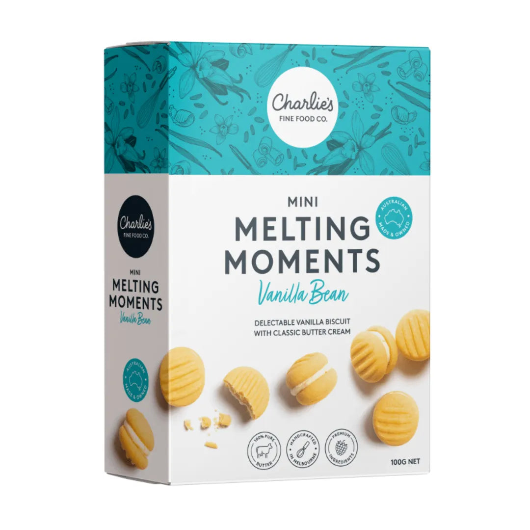 CHARLIE'S FINE FOODS VANILLA BEAN MINI MELTING MOMENTS 