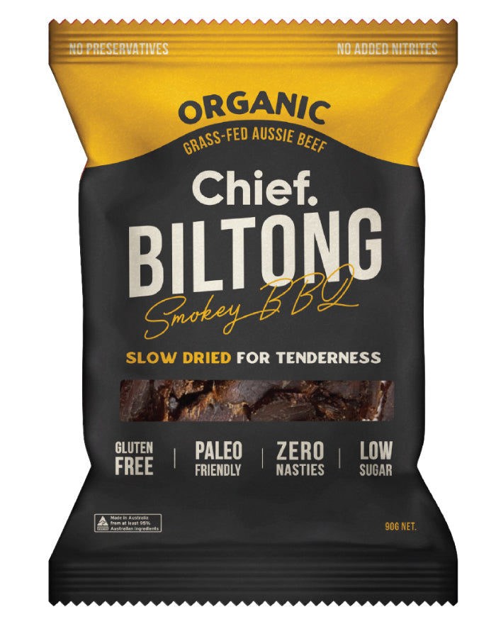 Chief Nutrition Smokey BBQ Biltong 90g