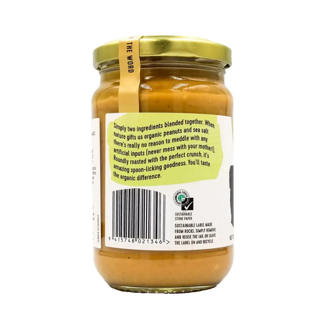 Ceres Organic Peanut Butter, Crunchy 300g back
