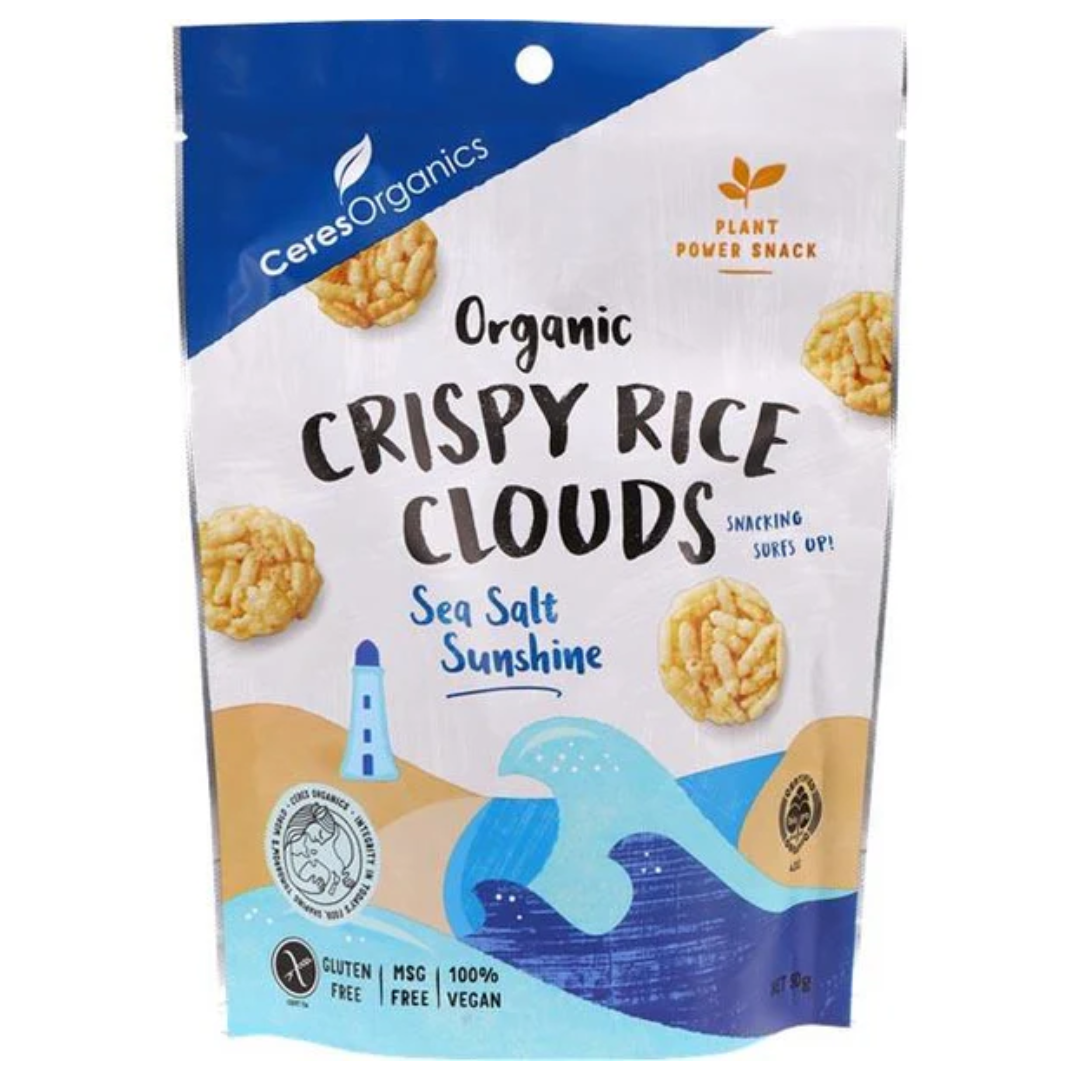 Ceres Organics Sea Salt Sunshine Crispy Rice Clouds 50g