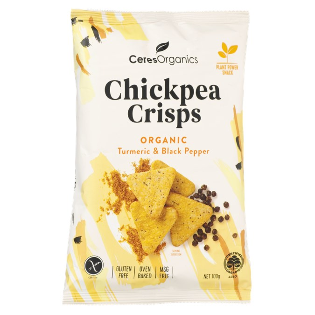 Ceres Organics Turmeric & Black Pepper Chickpea Crisps 100g