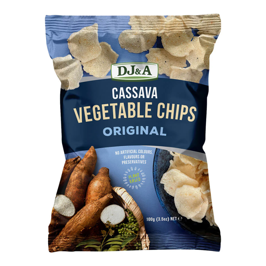 DJ & A Cassava Vegetable Chips Original 100g