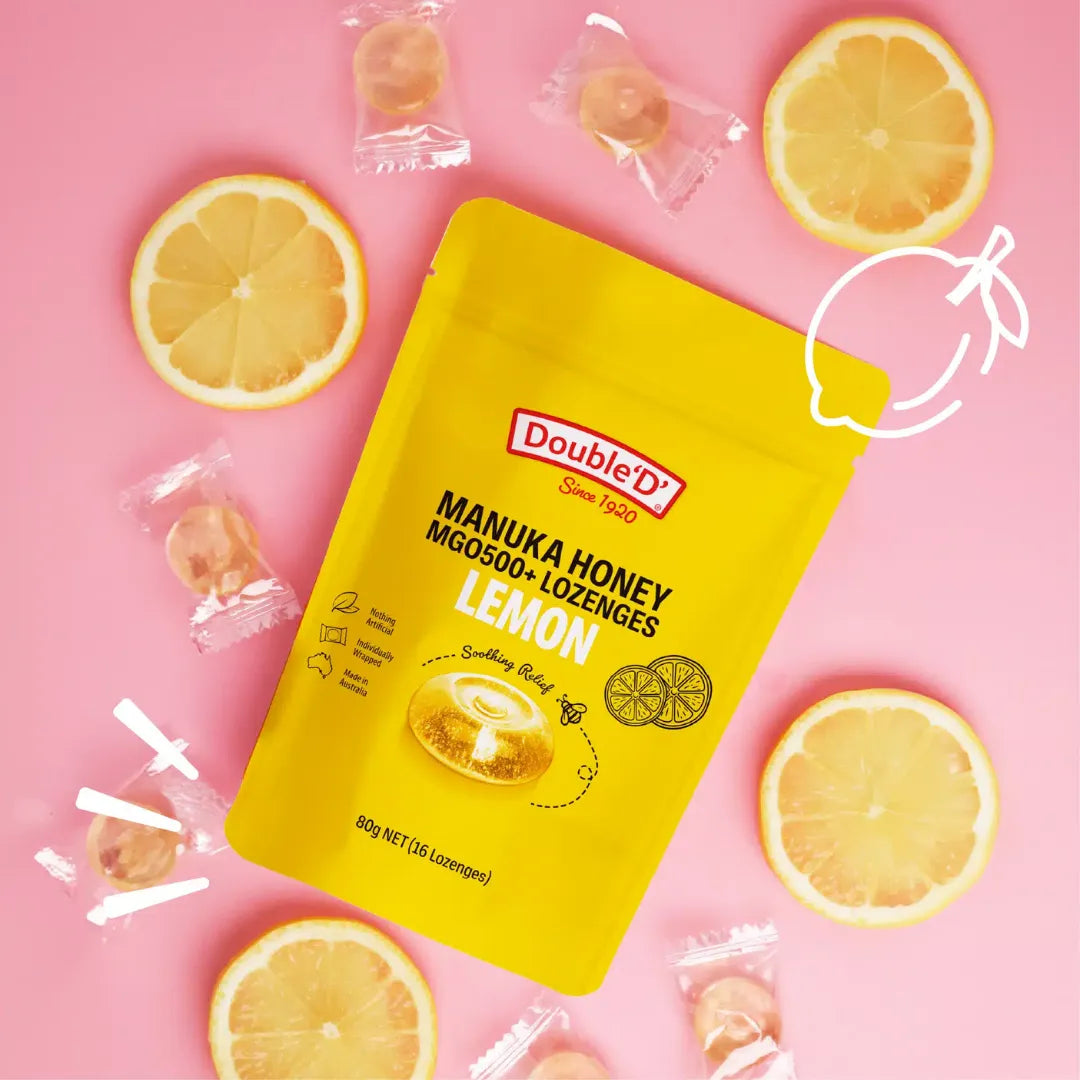 Double D Manuka Honey MGO500+ 16 Lozenges Lemon G/F