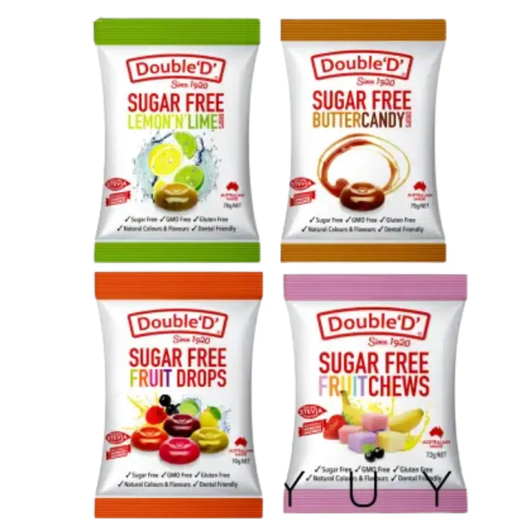 Double D Sugar Free Lemon â€˜n Lime Drops 70g packs
