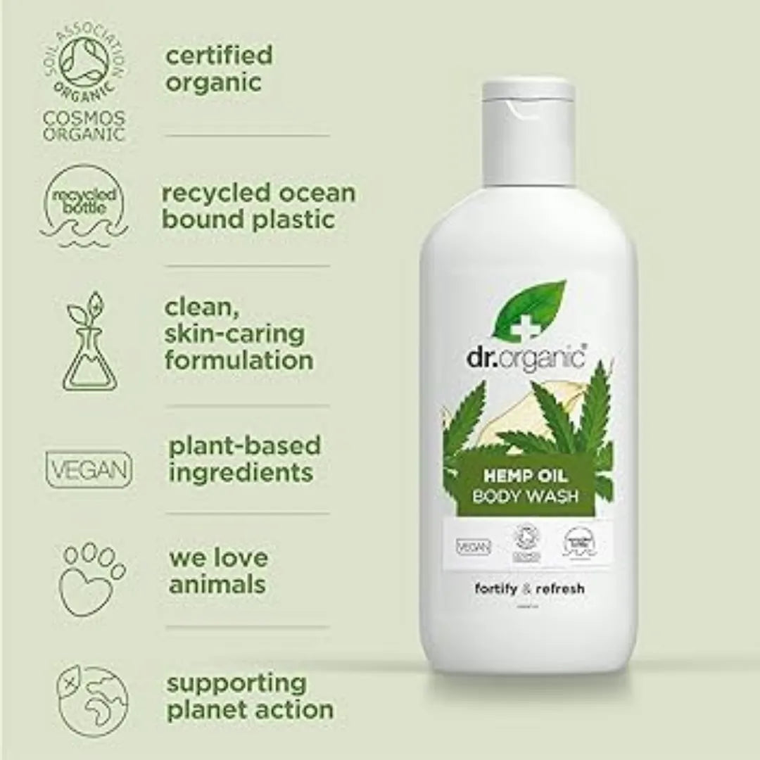 Dr Organic Body Wash Hemp Oil 250ml