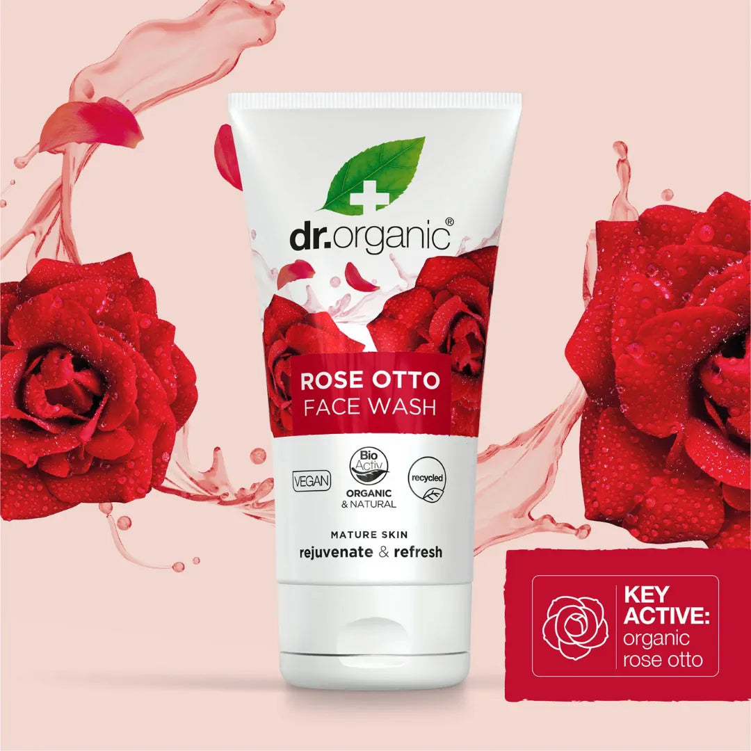 Dr Organic Creamy Face Wash Rose 