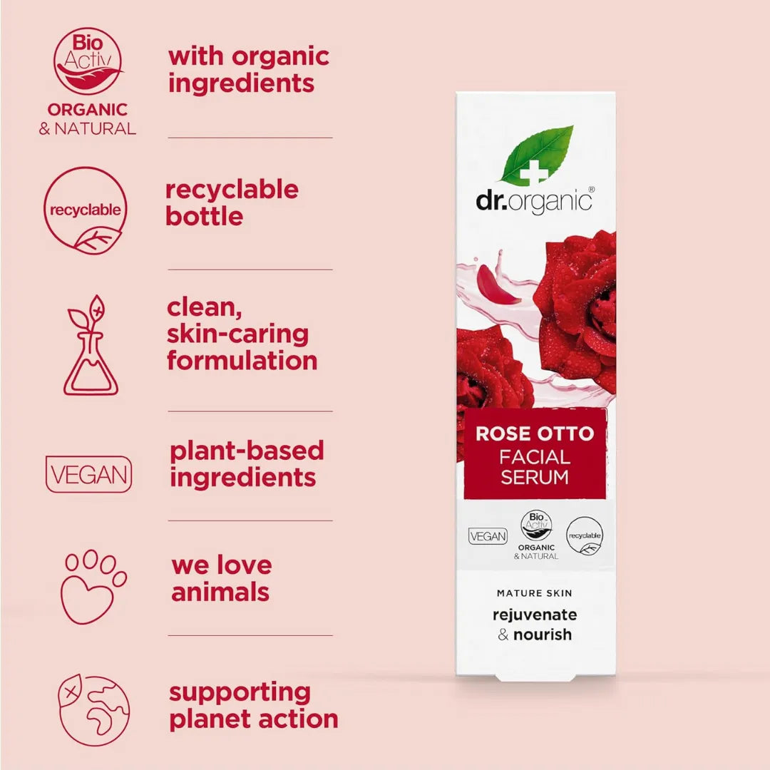 Dr Organic Face Mask Rose Otto 125ml infor