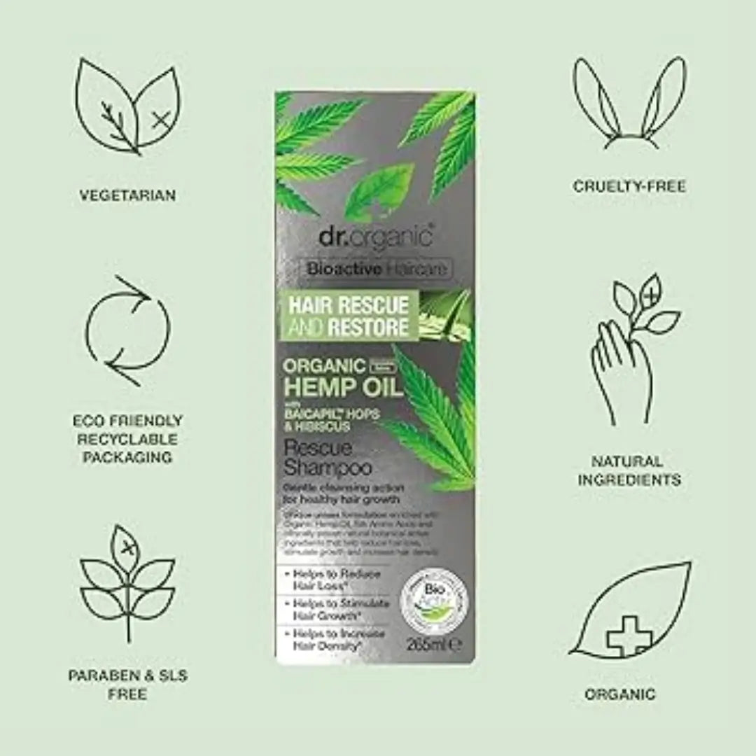 Dr Organic Hair & Scalp Treatment Hemp Oil 150ml infor