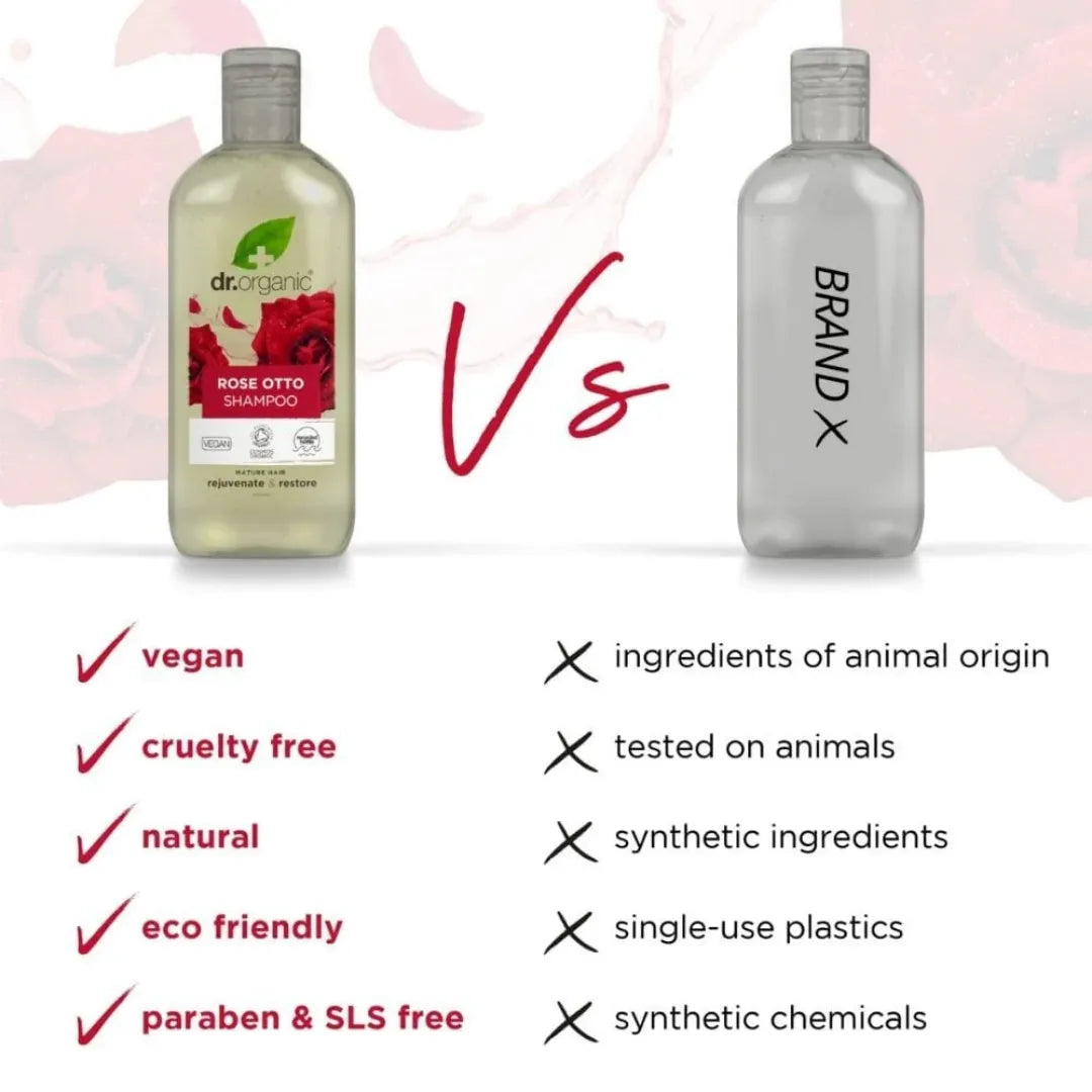 Dr Organic Shampoo Rose Otto 265ml infor