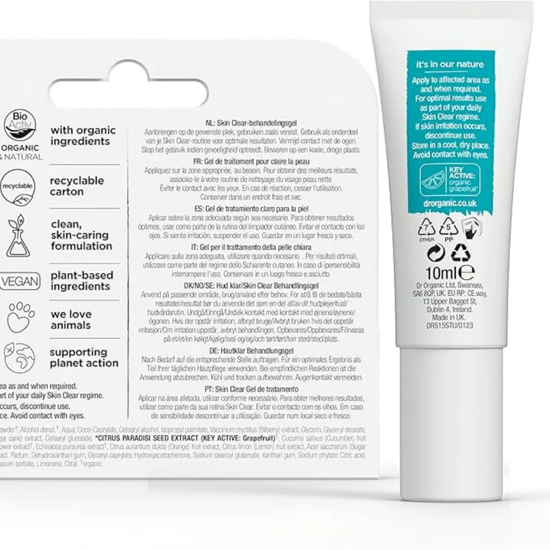 Dr Organic Skin Clear Tea Tree Treatment Gel 10ml guild
