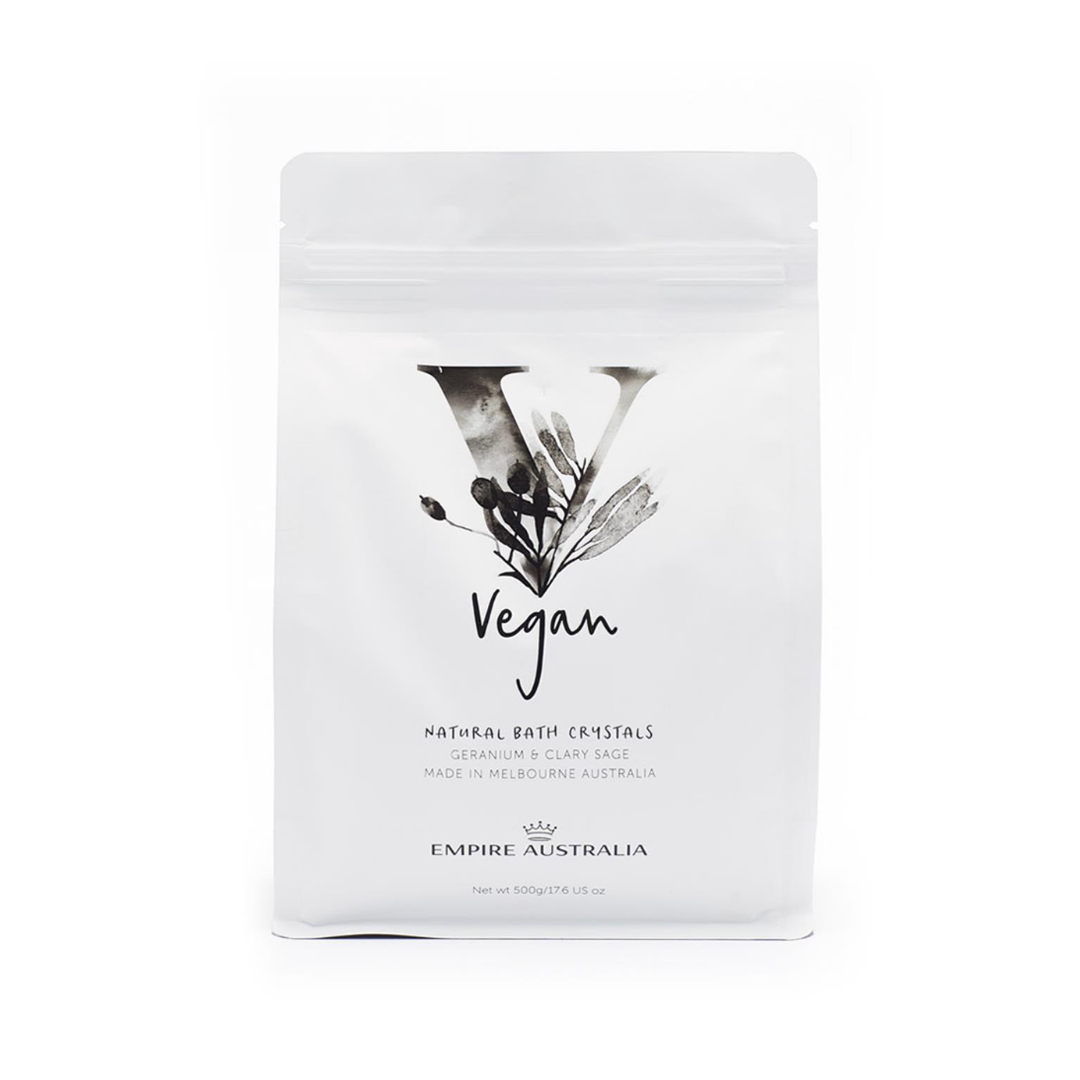 Empire Australia Vegan Geranium & Clary Sage Pure Bath Crystals 500g