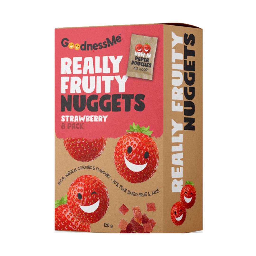 GoodnessMe Fruit Nuggets Strawberry 120g