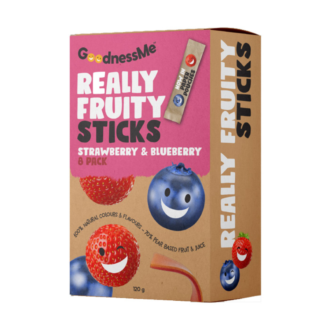 GoodnessMe Fruit Sticks Strawberry/Blueberry Duo 120g