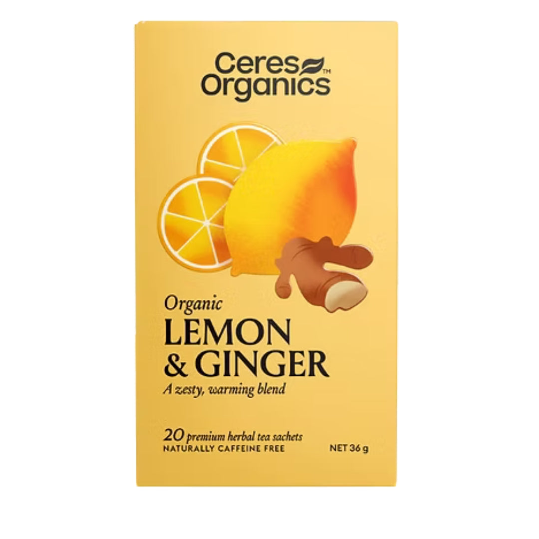 Ceres Organic Lemon & Ginger Herbal Tea 20pk