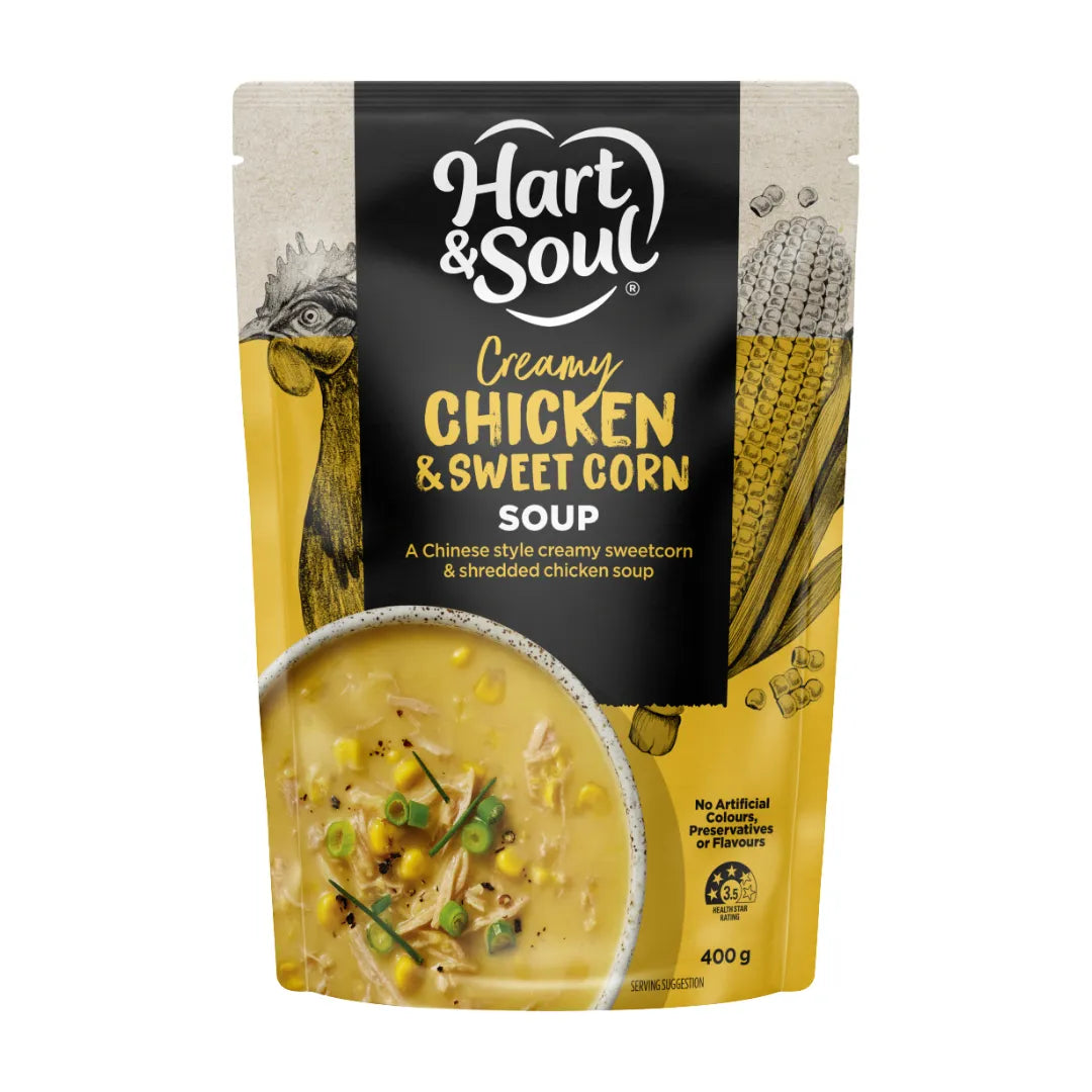 Hart & Soul All Natural Chicken & Corn Soup 400g