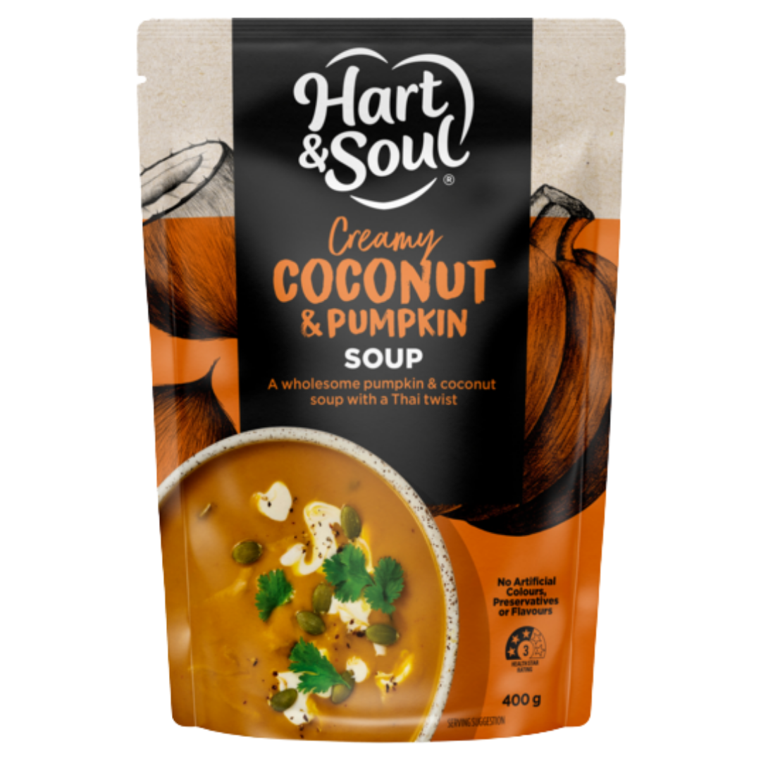 Hart & Soul All Natural Coconut Pumpkin Soup in Pouch 400g