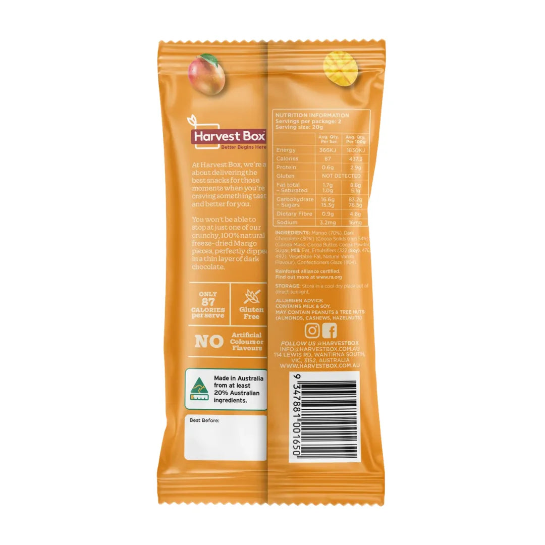 Harvest Box FREEZE DRIED MANGO 40G back